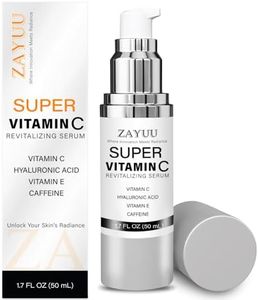 Super Vitamin C Face Serum for Mature Skin: All-In-One Hydrating Anti-Aging Formula - Vitamin C, Hyaluronic Acid, Vitamin E, Caffeine - Face Lift Serum for Wrinkles, Dark Spots - 1.7 fl. oz.
