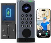 Smart Lock with Camera & Video Doorbell eLinksmart Keyless Entry Deadbolt with PIR Motion Detection, Built-in WiFi No Hub, Fingerprint Keypad Tuya App Alexa, 365-Day Battery, for Front Door