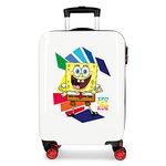 SpongeBob Hello Bob Multicoloured Cabin Suitcase 38x55x20 cm Rigid ABS Combination lock 34 Litre 2.3 Kg 4 Wheels Hand Luggage