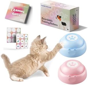 WOOFOOW Dog Buttons Talk, Recordable Dog Training Buttons for Communication, Talking Buttons for Dogs and Cats, Puppy Starter Kit, with Training Manual and Stickers, 2 Buttons