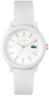 Lacoste Montre Analogique à Quartz pour Femme Collection LACOSTE.12.12 avec Bracelet en Silicone Blanc - 2001211