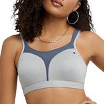 Champion Womens Spot Comfort Full Support Sports Bra, Oxford Heather/Medium Gray, 34C UK