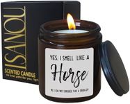 ISANOU Horse Candle,Yes I Smell Like a Horse,Gifts for Horse Lovers,Equestrian Gifts,Horse Rider Gifts for Girls,Cedar Fragrance Scented Candles,8 oz