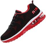 MEHOTO Mens Air Running Sneakers, Men Sport Fitness Gym Jogging Walking Lightweight Shoes, Size 7-12.5, Blackred, 10.5