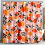 Peach Shower Curtains for Bathroom 