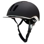 Crazy Safety Black Metro cycle helmet | Trekking, city & mountain bike helmets | Bicycle helmet for bicycles, city bikes and e-bikes | Bicycle helmet women men | adjustable and with removable cover