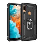 Jielangxin Keji Case for Huawei Y6s 2019 Case Cover,360 Degree Rotating Ring Holder Kickstand Case for Huawei Y6s JAT-LX1 JAT-LX3 JAT-L41 / Honor Y6s JAT-L29 Case Cover Black