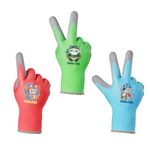 COOLJOB childrens garden gloves, 3 pairs of toddler gardening gloves, non-slip latex coating, kids work gloves 6-8 years (boy size M)