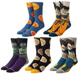 Dragonball 5 Pack Mens Crew Socks