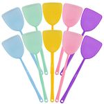 Plastic Fly Swatter, 10 Pack Multi-Color Strong Fly Killer, Manual Pest Control Fly Catcher for Indoor Outdoor Mosquitoes, Flies, Spiders, Insect