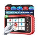 LAUNCH OBD2 Scanner Diagnostic Tool CRP129i V3.0, 4+System Vehicle Diagnostic Tool ENG/ABS/SRS/AT for Vehicles, 12+Reset ABS/TPMS/Oil/EPB/SAS/BMS/AF/Injector/Throttle Valve etc Reset