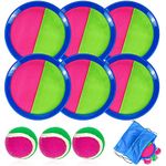 Toss and Catch Ball Set, 6 Paddles and 3 Balls, Beach Toys Catch Games Set, Perfect Outdoor Games Sets for Kids/Adults Beach Games for Family