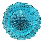 Allgala 13-Inch 6-Pack Round Charger Plates (6, Reef Turquoise)