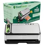 FoodSaver Vacuum Sealer with Starter Kit 2-in-1 Vacuum Sealer Machine with Handheld Sealer, Bags and Roll Stainless Steel V4840