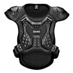 WOSAWE Adults Motorcycle Body Armour Men Anti-Fall Chest Spine Protector for Riding Downhill Skating Scooter Skiing (07 Black, M)