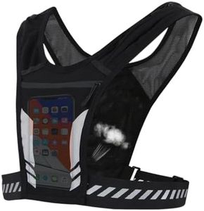 Proberos® Running Vest Slim Running Vest Phone Holder Water Bag Holder Food Supplies Bag for Marathon, Cross Country Running Snug Fit Adjustable Reflective Sport Vest for Running, Riding