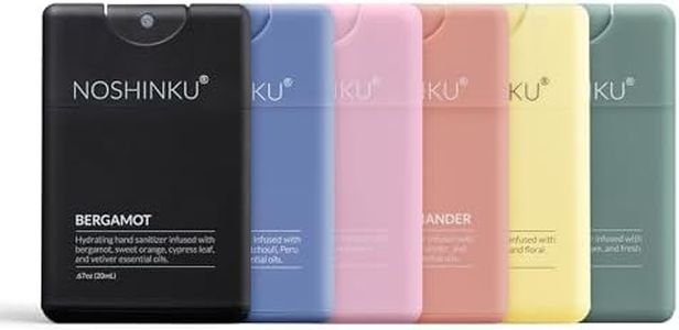 Noshinku - Refillable Hand Sanitizer Discovery 6-Pack, Travel Size Spray with Hydrating Botanical Mist, Natural Ingredients, All Natural Fragrances, Sugarcane-Derived Alcohol, No Parabens, No Dyes