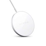 SKYVIK Beam Tap Magsafe Compatible Wireless Charging pad for iPhone 12, 13, 14 and 15 Mini/Pro/Plus Series Devices - White