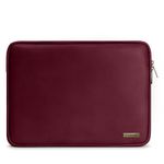 DailyObjects Zippered Sleeve for MacBook & Laptop 13 Inch | Solid Burgundy PU Leather Sleeves with Inner Lining | Durable Stylish Light Weight Sleek Design with Zip Closure