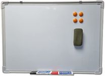Large Whiteboard Office School Magnetic Dry Wipe Drawing Memo Notice Board with 2 Pens and Magnets (600 x 450 mm)