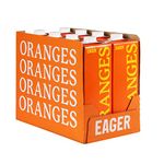 Eager Smooth Orange Juice 100% Squeezed, Refreshing Fruit Drink, No Bits, NFC Not From Concentrate, 1 Litre (Pack of 8)