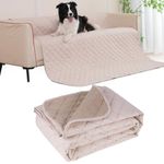 HezzLuv Dog Bed Cover Pet Blanket Sofa Cover Mattress Protector Furniture Protector for Dog/Pet/Cat, Washable, Reversible, Scratch-Proof, Pet Fur Resistant, for Medium Large Dogs and Cat