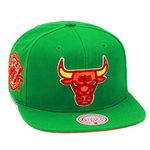 Mitchell & Ness Chicago Bulls NBA Like Mike Snapback Hat Adjustable Cap - Green/Orange, Green, One Size