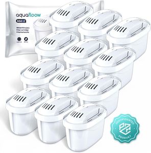 Aquafloow Maxi Set De 12x Cartuchos De Filtro De Agua | Adecuado Para Todas Las Jarras BRITA y DAFI Con Filtros UNIMAX | Compatible Con BRITA Maxtra+, Style, Marella, Elemaris, XL, Fun