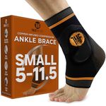 Best Copper Infused Compression Ankle Brace, Silicone Ankle Support w/ Anti-Microbial Copper. Plantar Fasciitis, Foot, & Achilles Tendon Pain Relief. Prevent and Support Ankle Injuries & Soreness - S