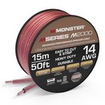 Monster Compact High Performance XP Speaker Wire Cable Spool - Oxygen-Free Copper Speaker Cable - [50 FT] [14 Gauge AWG]