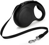 Retractable Dog Leash,26ft Dog Leash for Large Medium Dogs up to 110lbs, Heavy Duty Design, One-Handed Quick-Lock Braking System, Black
