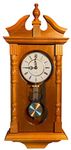 vmarketingsite Wall Clocks: Grandfather Wood Wall Clock with Chime. Pendulum Wood Traditional Clock. Makes a Great Housewarming or Birthday Gift (Oak)