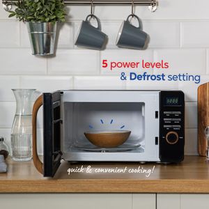 Russell Hobbs 17L Microwave Oven – Compact Black Countertop Appliance