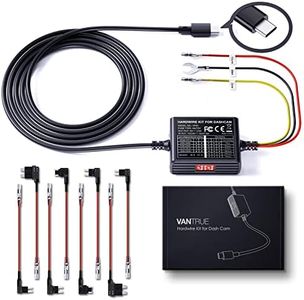 VANTRUE Kit di cavi USB C a 5 velocità, 3,5 mspostamento di tipo C, kit di cablaggio da 12V-24V a 5V per Dash Cam con portafusibili, protezione da bassa tensione per Dashcam E3/ N4/ N4 Pro/ N5/ N2S