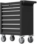 CMFYDAILY 7-Drawers Tool Chest, Large Capacity Lockable Tool Cabinet Heavy Duty Mechanic Metal Rolling Tool Box with Drawers and Wheels for Garage