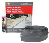 M-D Building Products 50100 M-D Single Garage Door Threshold Kit, Ft L, Vinyl, Gray, 10 Feet