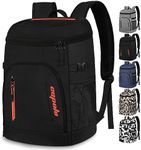 Capolo Cooler Backpack 30 Cans, Insulated Backpack Cooler Leak Proof Large Capacity Thermal Bag Drink Beverage Beer Bag Soft Cooler Lunch Camping Travel Picnic Hiking for Men Women Black