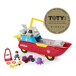 Paw Patrol Nickelodeon Sea Patroller Transforming Vehicle with Lights and Sounds- Multicolor, Kids