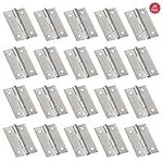 Fulaicai 20PCS Hardware Door Hinges, 1.5 Inch Stainless Steel Folding Butt Hinges Home Furniture Repair Cabinet Hinges for Wooden Cupboard Doors Windows Drawer Jewelry Box