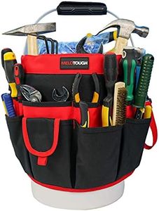 MELOTOUGH Bucket Idea Bucket Tool Organizer for Garden Tools Fit 3.5 to 5 Gallon Bucket (Red)