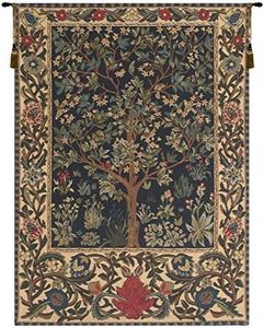 C Charlotte Home Furnishings Inc Tree of Life I European Tapestry Wall Hanging | Viscose Cotton and Polyester Blend Wall Art | 40 in. x 27 in | Home Decor Accents | Inspired by William Morris