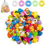 kawaiicrocodile Rubber Duck, Bath Toys, Assortment Mini Duckie Toys, Duck for Jeep, Kids, Party Favors, Beach, Pool, Birthday Party, Easter, Classroom Prizes (25-Pack)