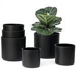 Mkono 6 Pack Plastic Plant Pots for