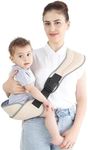 AnnuoYi Baby Carrier, Adjustable Child Sling, Ergonomic One Shoulder Labor-Saving Polyester Half Wrapped Toddler Sling with Anti-Slip Particles, for Toddler, Children 6-36 Months