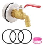 Carvedexquisitely 2" Drum Faucet for 55 Gallon Drum,3/4 inch Brass Rain Barrel Spigot with EPDM Gasket