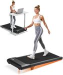 DeerRun Walking Pad, Under Desk Treadmill with Incline for Home Office 2.5HP Portable Walking Treadmill with 300 Lbs Weight Capacity Walking Machine, Remote Control, LED Display