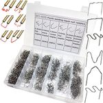 1600Pcs Hot Staples,Plastic Welding Hot Staples with Storage Box,6 Types 0.6mm & 0.8mm Car Auto Bumper Plastic Welding Repair Hot Staplers for Welding Repair of Automobile Bumper and Plastic Articles