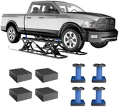 Garvee 7000 LBS Portable Car Lift, Heavy Duty Quick Jack Car Lift for Home Garage, Adjustable Height 6.7 in-25.2 in, Quick Jack with Extension Plates & Locks Levers & Wheels, Fits Trucks, SUVs, Sedans