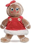 Bearington Collection Holly Ginger Gingerbread Plush, 10 Inch, Gingerbread Doll Christmas Plush