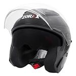 Zorax Black XXXL (64-65cm) ZOR-608 Tula Double Visor Open Face Motorbike Motorcycle Helmet ECE 2206 Approved